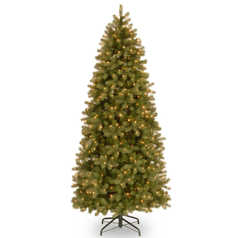 18 in. Pre-Lit Downswept Douglas Slim Fir Tree with Clear Lights