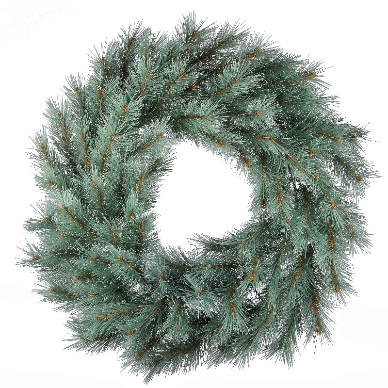 24 in. Frosted Ontario Blue Pine Wreath