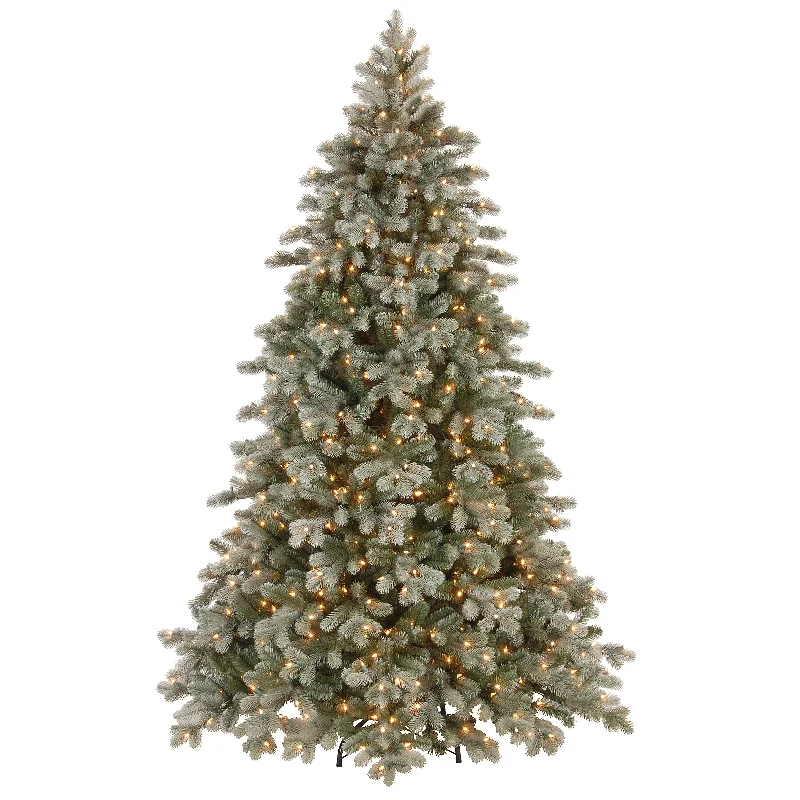 7.5 ft. Pre-Lit Colorado Spruce Frosted Tree with Clear Lights