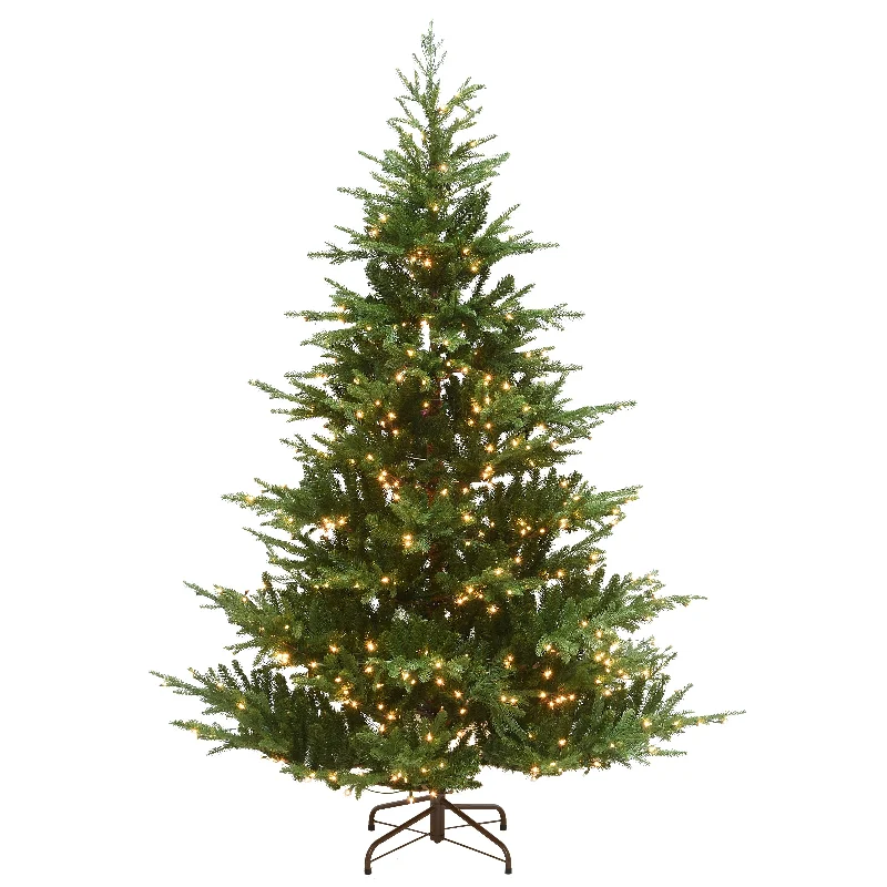 7.5 ft. Pre-Lit Milford Spruce Tree with Clear Lights