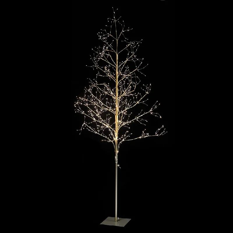 7ft Lit Golden Outdoor Tree 213cm