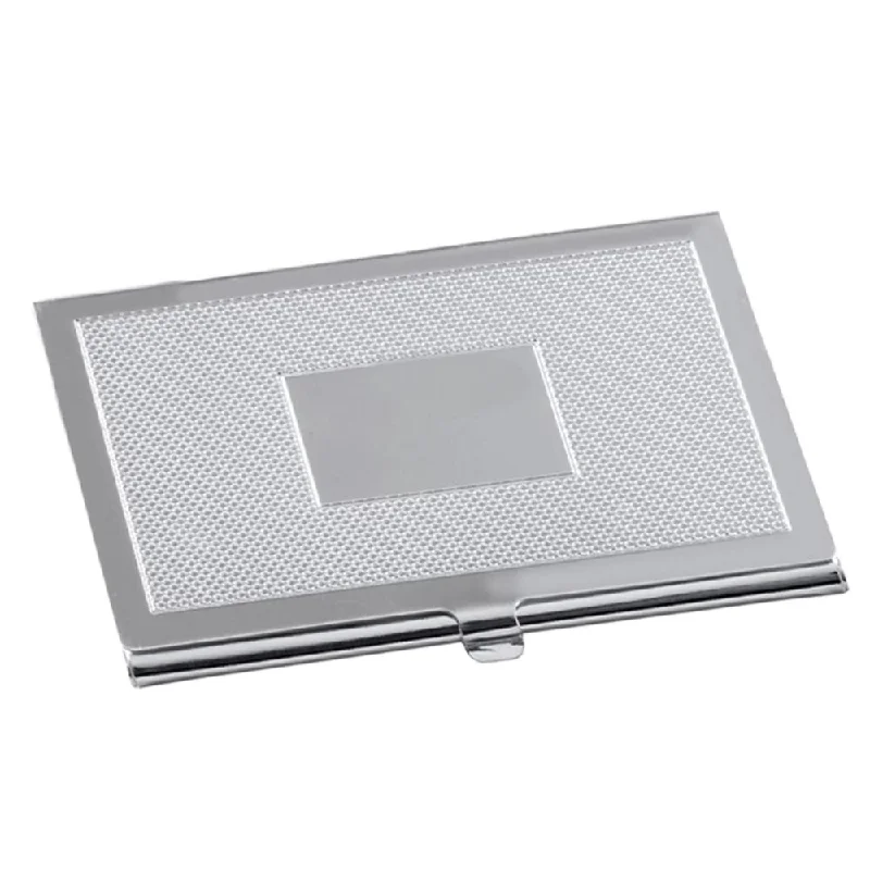 Business Card Holder 925 Silver Panel 7854