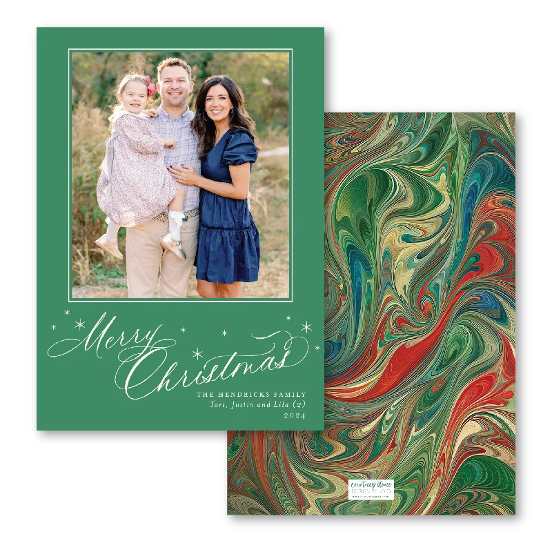 Christmas Marble Holiday Card