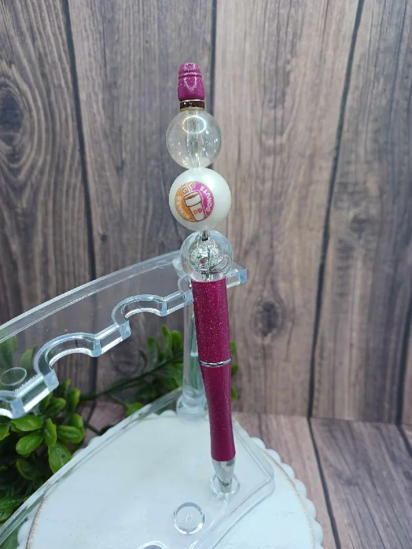 Coffee Themed Beaded Ink Pen