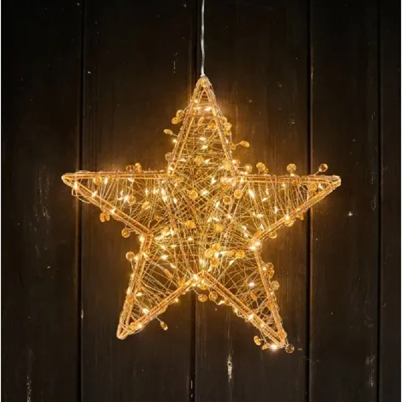 Copper Galaxy Star Wreath 30cm LED Mains Operated