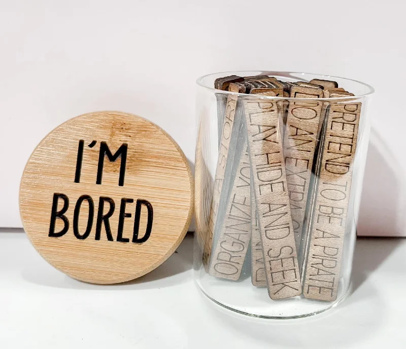 PREORDER - I'm Bored Glass Themed Jar