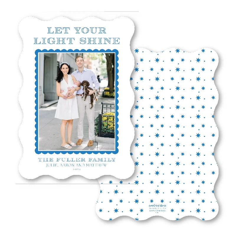 Light Shine Wavy Die-Cut Holiday Card