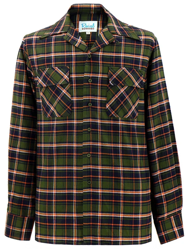 Logger Pennine Check Green Vintage Style Leisure Shirt