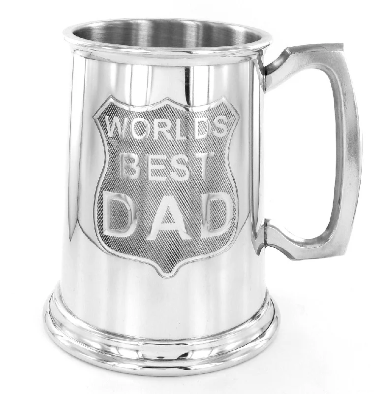 Pewter 1 Pint Tankard Worlds Best Dad