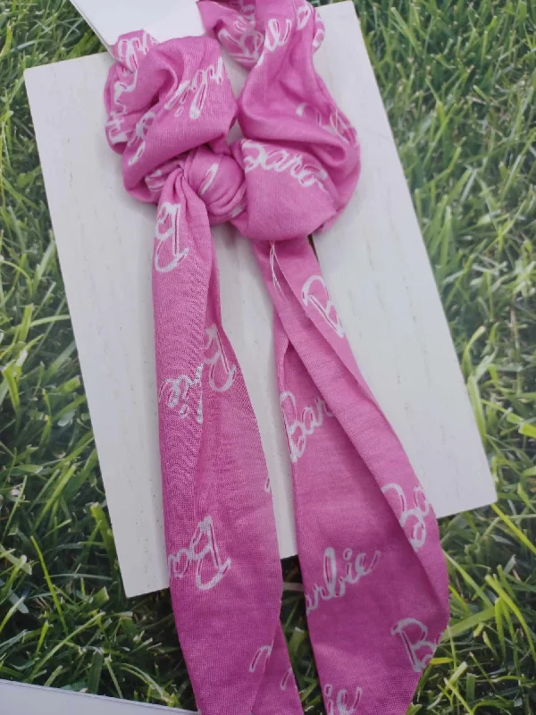 Pink Doll Themed Hair Scrunch Scarf