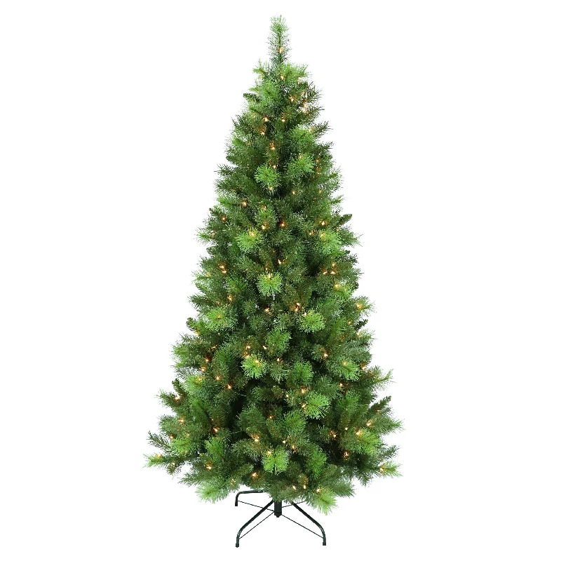 Pre-Lit 6.5' Adirondack Pine Artificial Christmas Tree with 250 Lights, Green