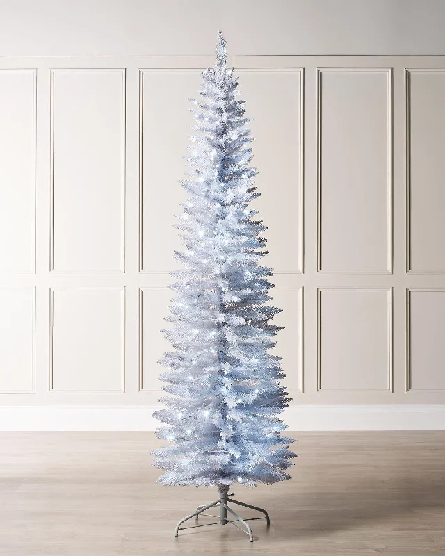 Pre-Lit White Pencil Christmas Tree, 6.5 ft