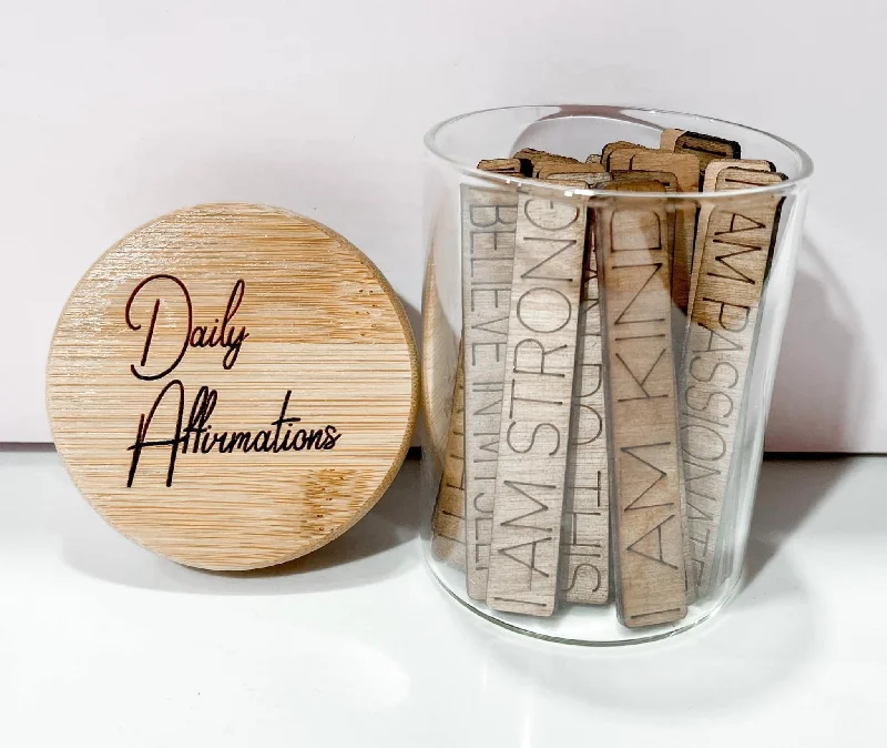 PREORDER - Daily Affirmations Themed Glass Jar