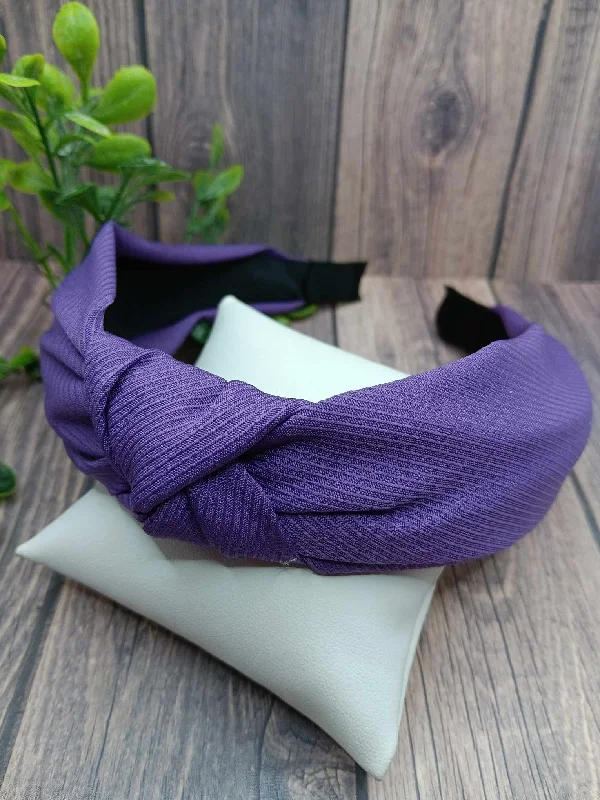 Purple Top Knot Headband