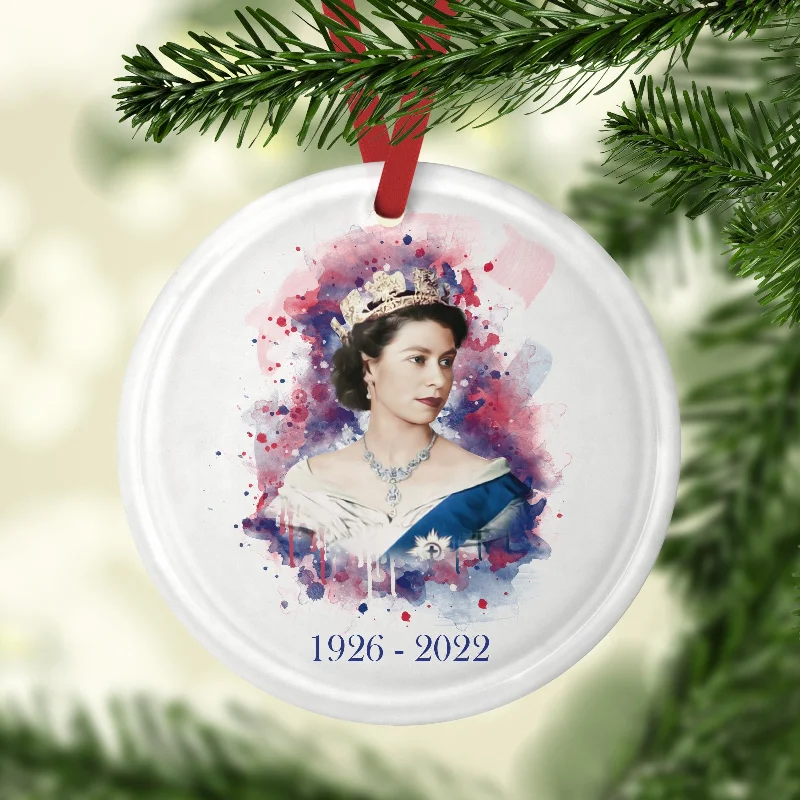 Queen Elizabeth II Memorial Glass Bauble