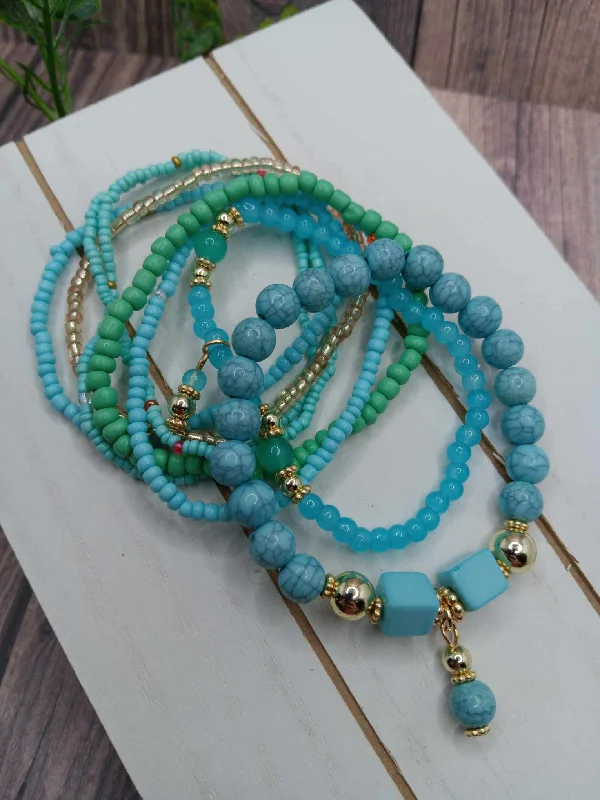 Turquoise/Teal Bracelet Set