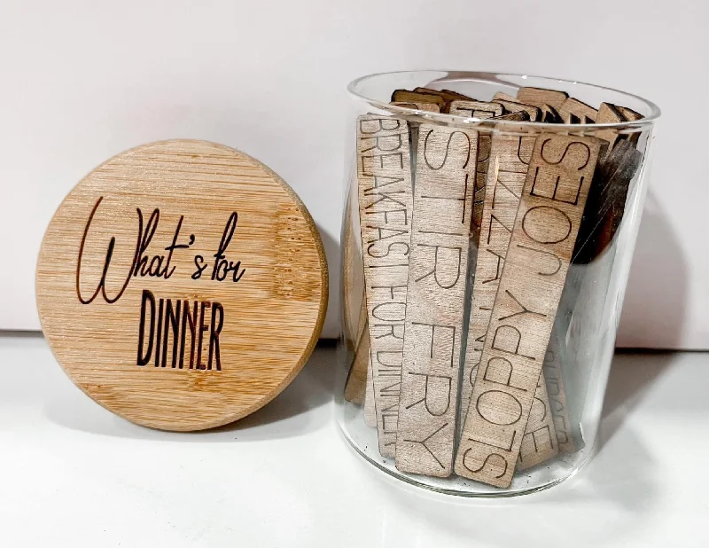 PREORDER - What's For Dinner Glass Themed Jar