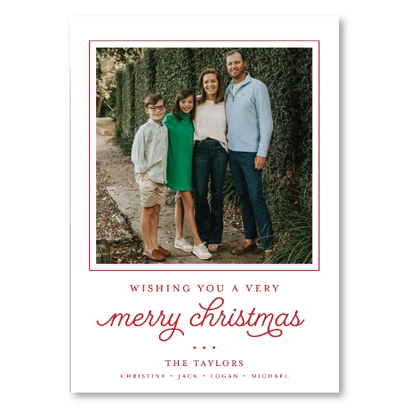 Wish You Merry Christmas Holiday Card