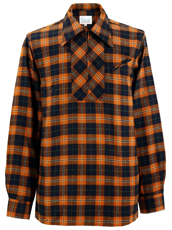 Woodsman Beech Tartan Orange Vintage Style Leisure Shirt