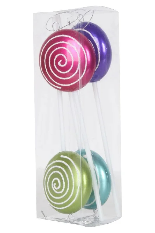 10" Swirl Lollipops: Assorted Colors (Set of 4)