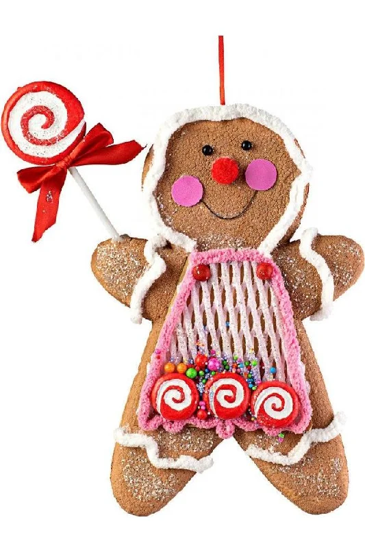 13" Pink Gingerbread Ornament