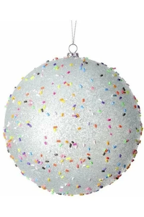 140MM Candy Sprinkle Balls Ornaments: Blue (Set of 2)