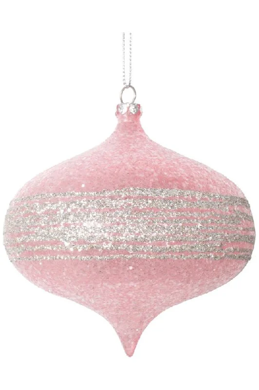 4" Glitter Onion Ornaments (Set of 4)