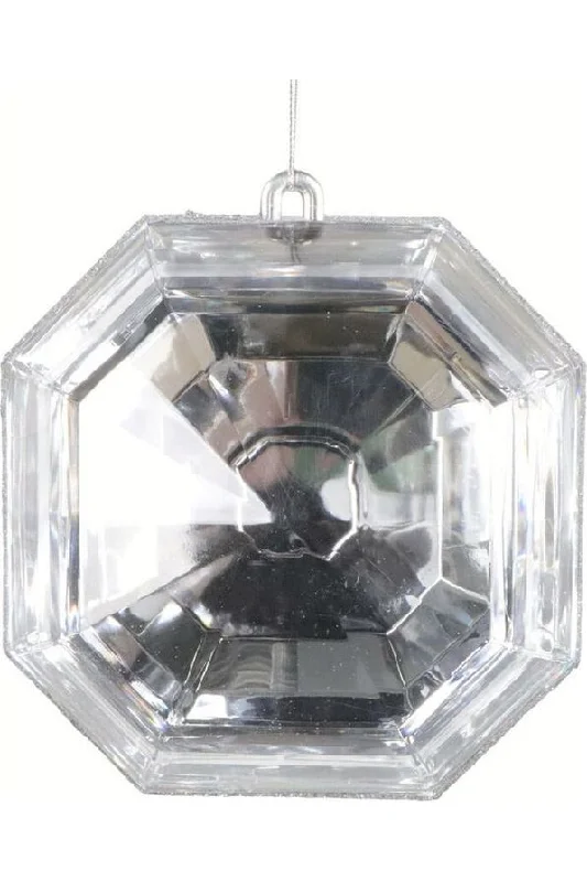 6" Acrylic Square Jewel Ornament: Clear