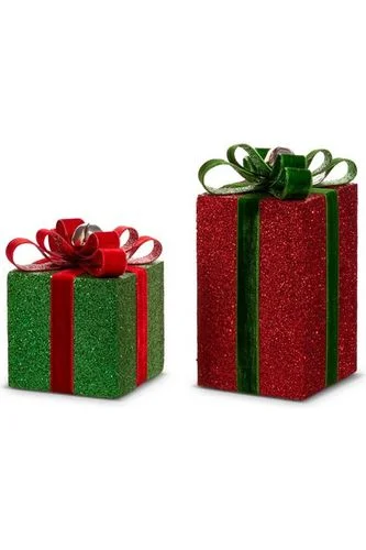 9.5" Red and Green with Bells Packages (Asst 2)