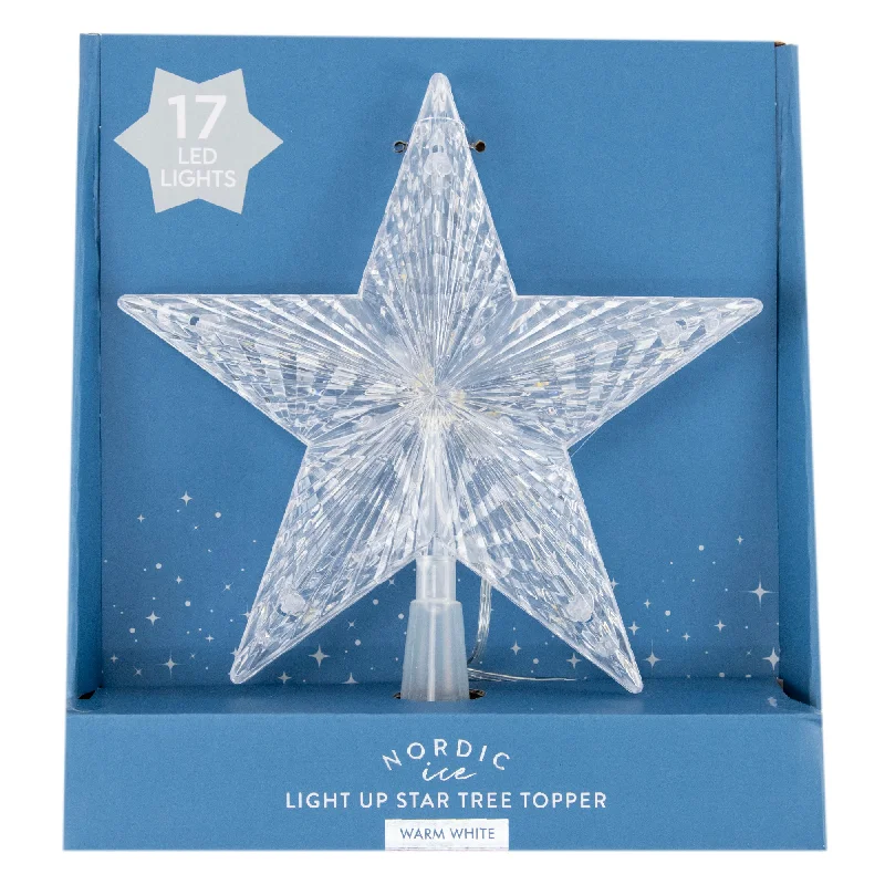 Christmas B/O Light Up Star Tree Topper