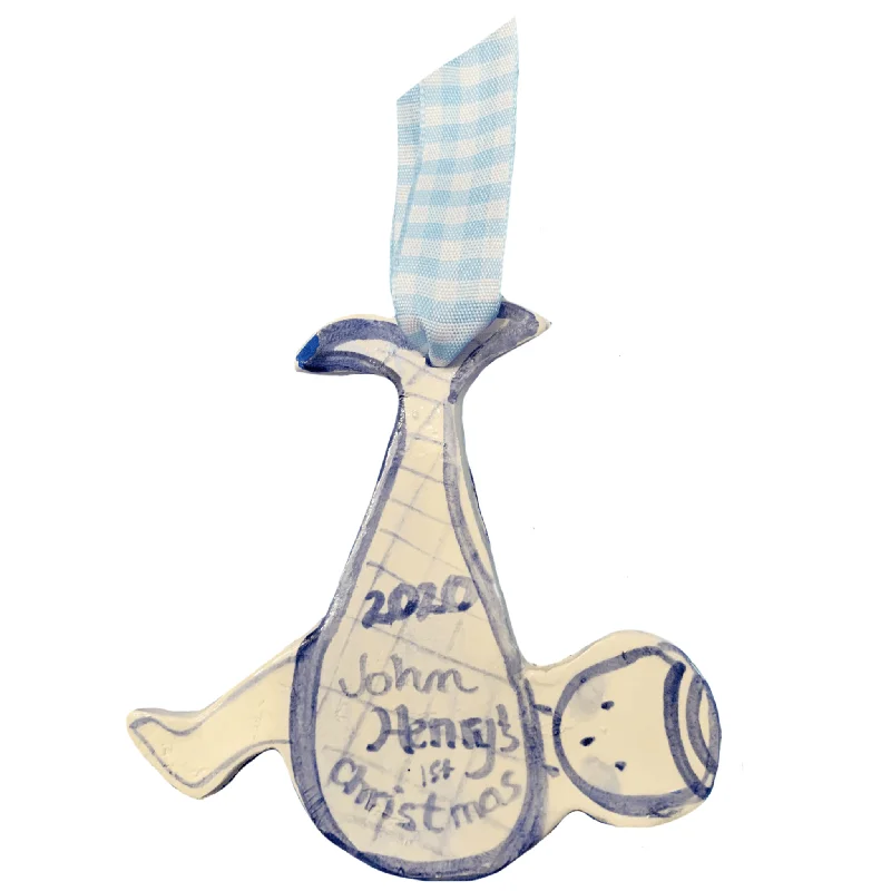 Baby's First Christmas Ornament - blue