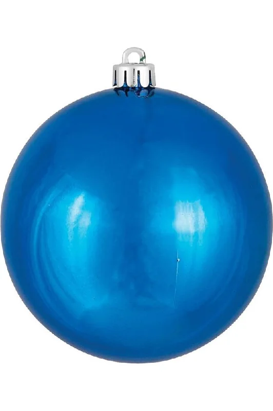 Blue Shiny Ball Christmas Tree Ornament (6 pack)