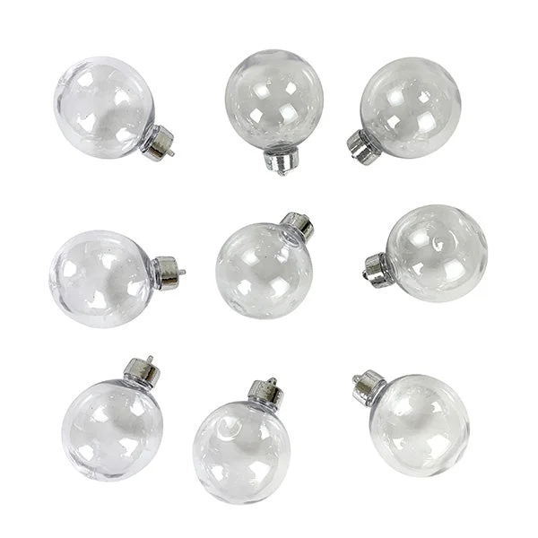 DIY Christmas Shatterproof Baubles, 60mm- 9pk