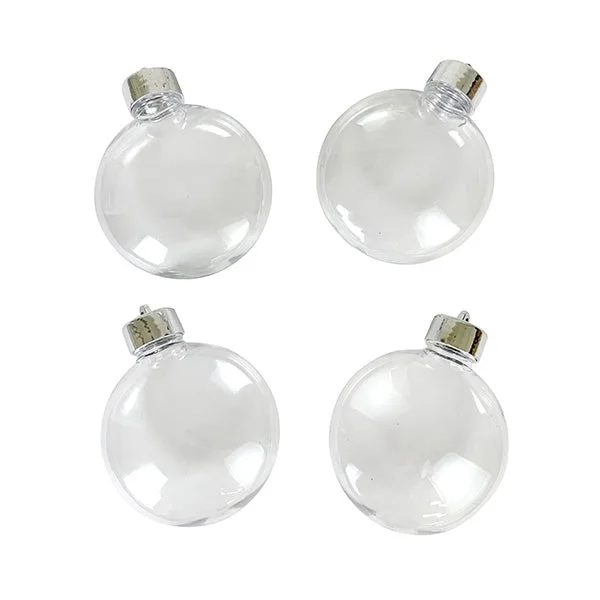 Lincraft DIY Christmas Shatterproof Baubles, 80mm - 4pk