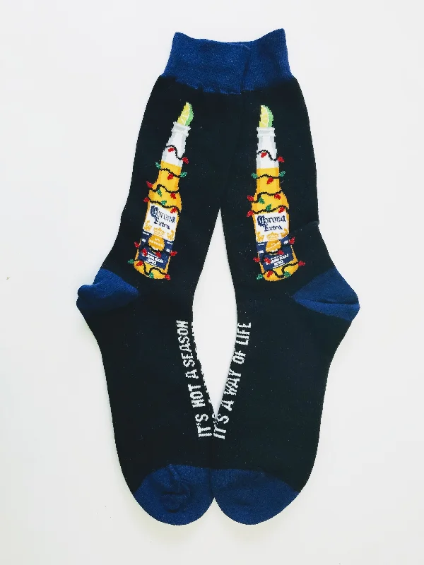 Frosty Beer Bottle Crew Socks