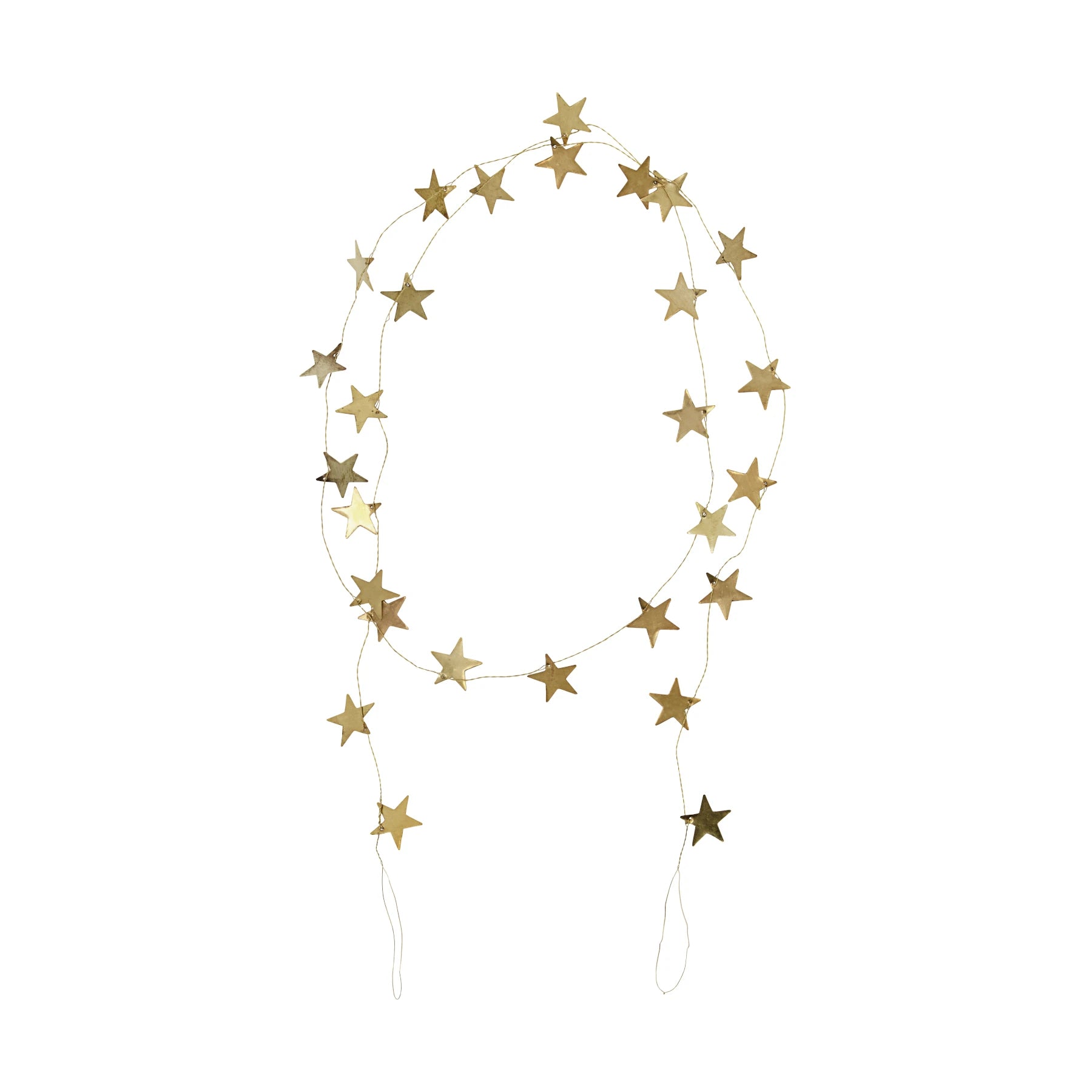 House Doctor Antique Brass Star Garland (150cm)