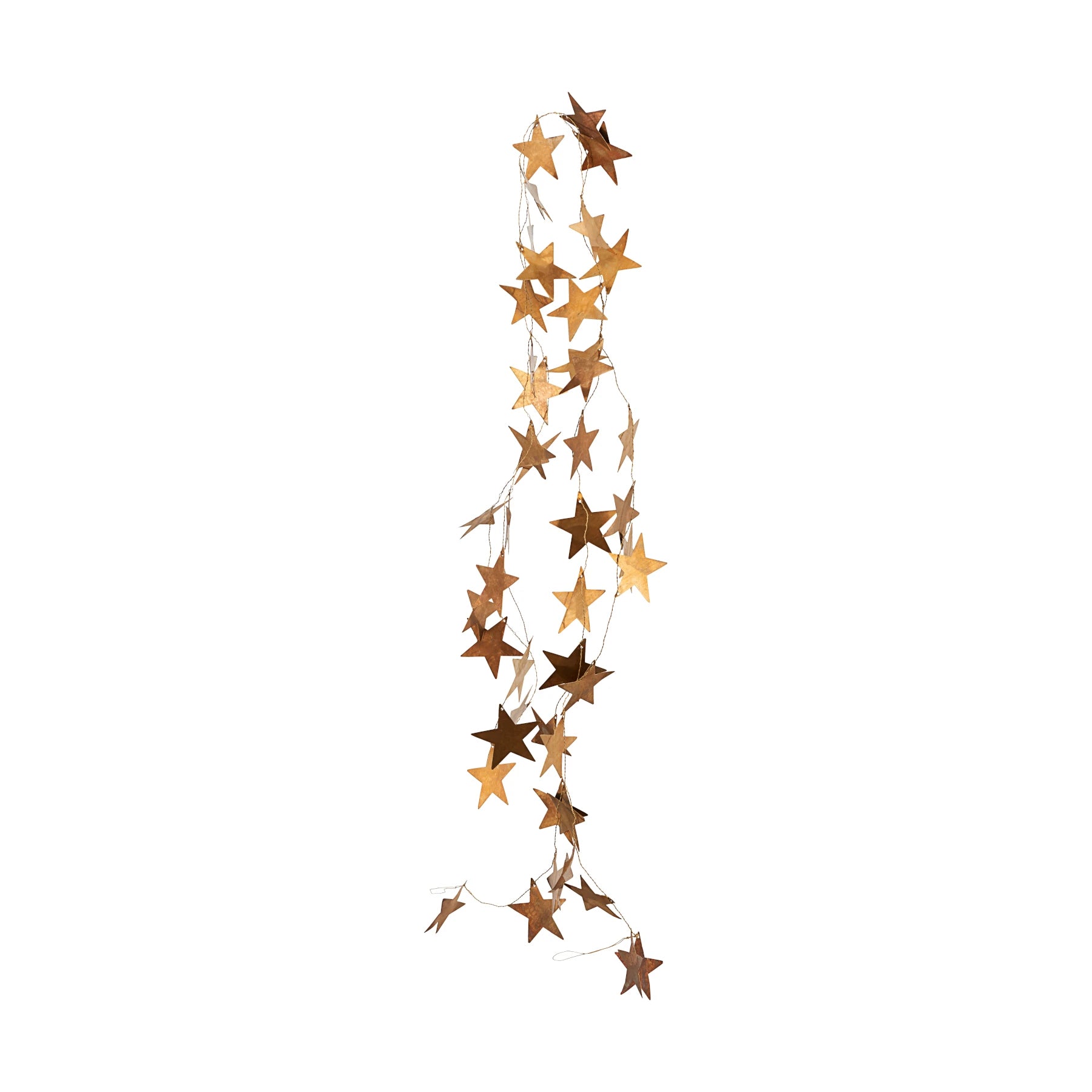 House Doctor Antique Brass Large Star Garland (250cm)