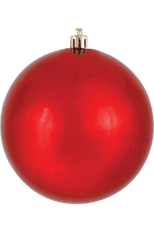 Red Shiny Ball Christmas Ornament (6 pack)