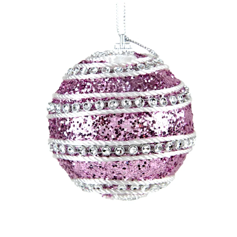 Christmas Bauble, Beaded Loop- 8cm