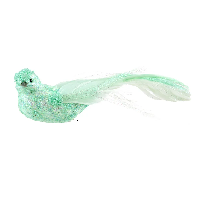 Christmas Feather Bird, Mint- 2 Assorted