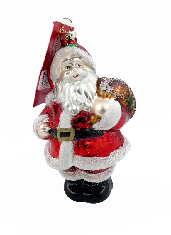 Christmas Glass Figure, Santa- 8.6x7.8x14.3cm