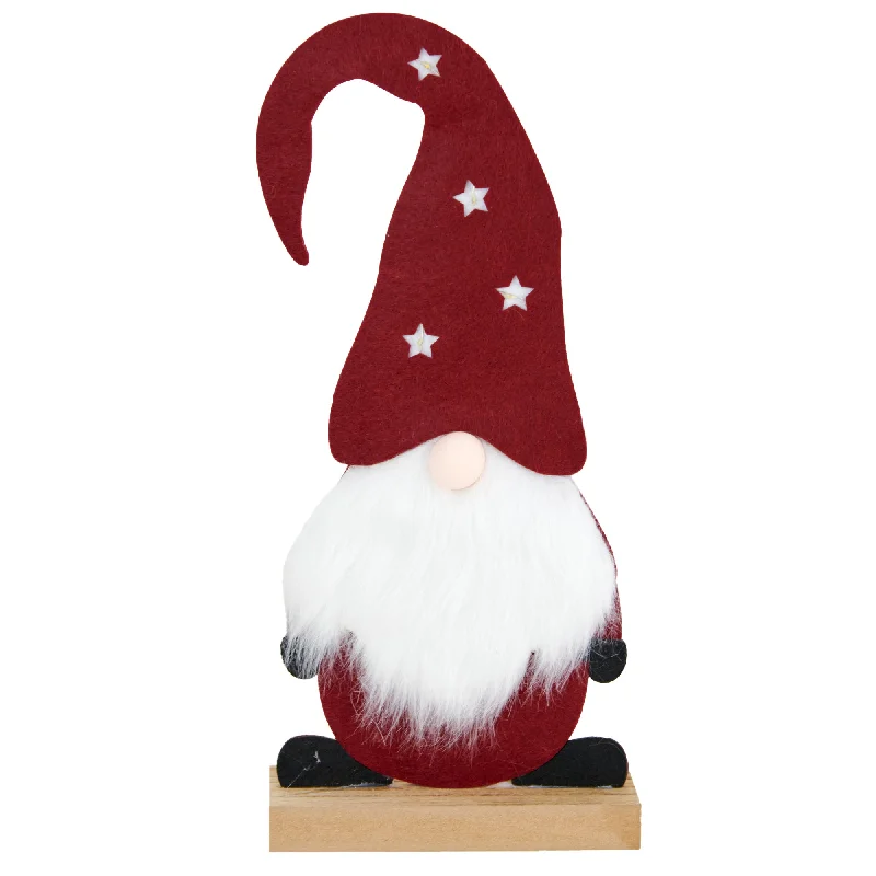 Christmas Light Up Felt Gnome- 35x17cm