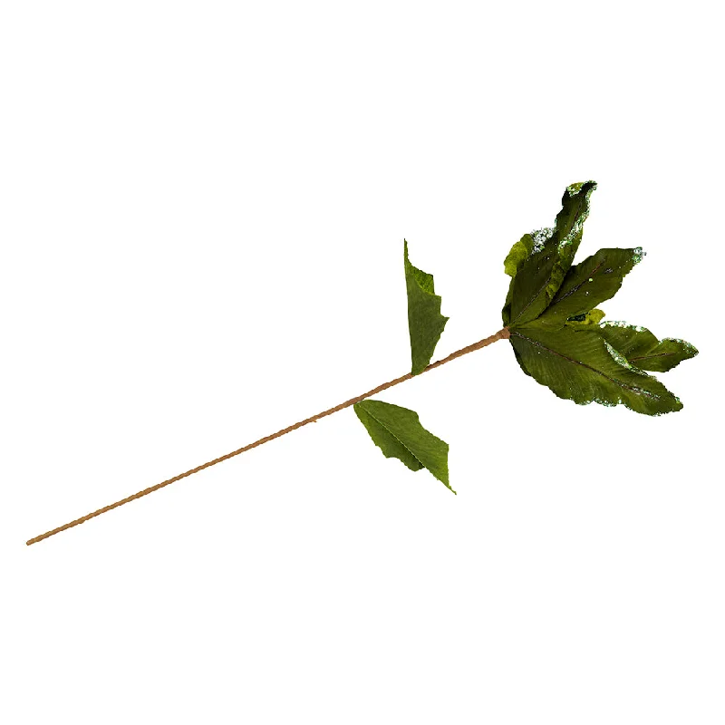 Christmas Poly Poinsettia Stem, Olive