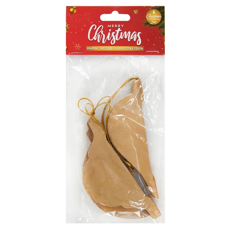 Christmas Paper Tree Decorations, 12cm